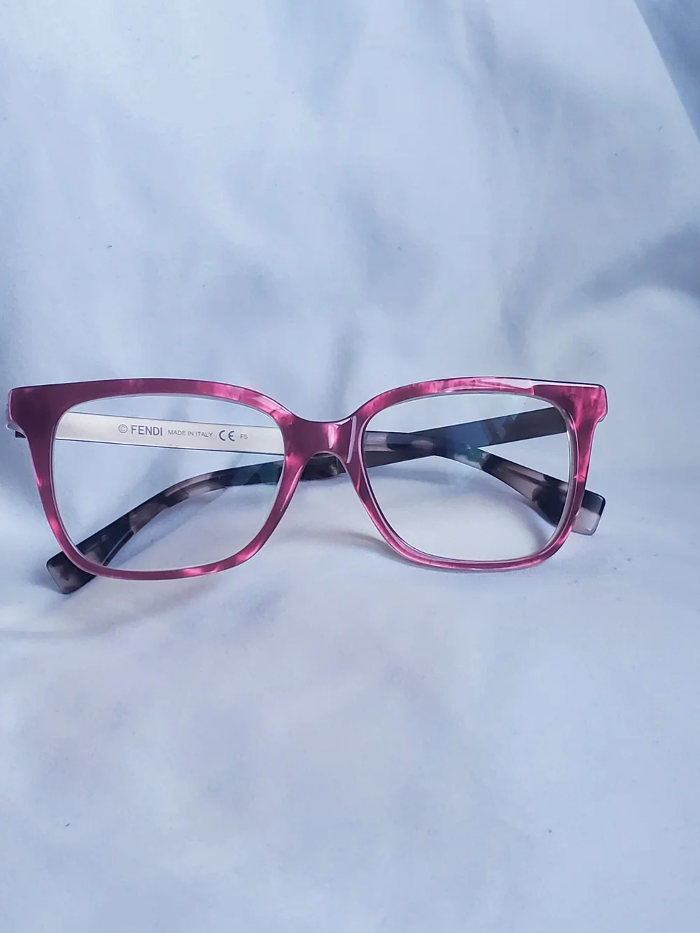 Fendi Women's Pink Square Optical Glasses